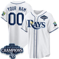 Custom Tampa Bay Rays ACTIVE PLAYER White 2026 AL East Champions Patch Limited Stitched Jersey Fedasgoge