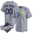 Custom Tampa Bay Rays Active Player Grey 2026 World Series Limited Stitched Jersey Fedasgoge