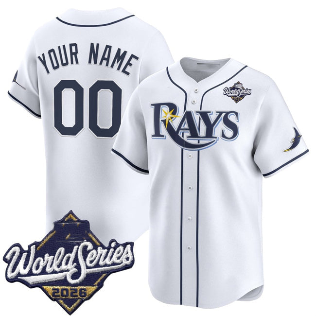 Custom Tampa Bay Rays Active Player White 2026 World Series Home Limited Stitched Jersey Fedasgoge