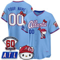 Custom Atlanta Braves Powder Blue Fedasgoge Meow KT 2026 Vapor Limited All Stitched Jersey