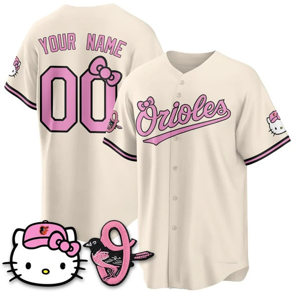 Custom Baltimore Orioles Cream Fedasgoge Meow KT Vapor Premier Limited Stitched Jersey