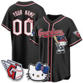 Custom Cleveland Guardians Black Fedasgoge Meow KT Vapor Stitched Jersey