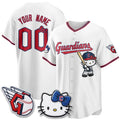 Custom Cleveland Guardians White Fedasgoge Meow KT Vapor Stitched Jersey