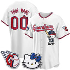 Custom Cleveland Guardians White Fedasgoge Meow KT Vapor Stitched Jersey