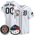Custom Detroit Tigers White Fedasgoge Meow KT Edition Vapor Limited Stitched Jersey