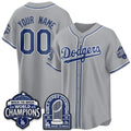 Custom Los Angeles Dodgers 2026 Gray Fedasgoge Out Style Vapor Limited B2B Champ Jersey