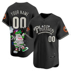 Custom Philadelphia Phillies Black Fedasgoge Phanatic Halloween Vapor Limited Printed Jersey