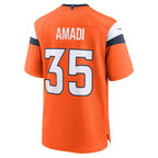 D.Broncos #35 Ugochukwu Amadi Orange Team Game Jersey Fedasgoge