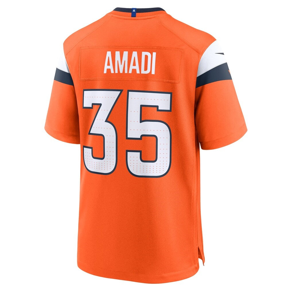 D.Broncos #35 Ugochukwu Amadi Orange Team Game Jersey Fedasgoge