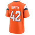 D.Broncos #42 Jahfari Harvey Orange Team Game Jersey Fedasgoge