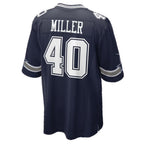 D.Cowboys #40 Von Miller Navy Game Jersey Fedasgoge