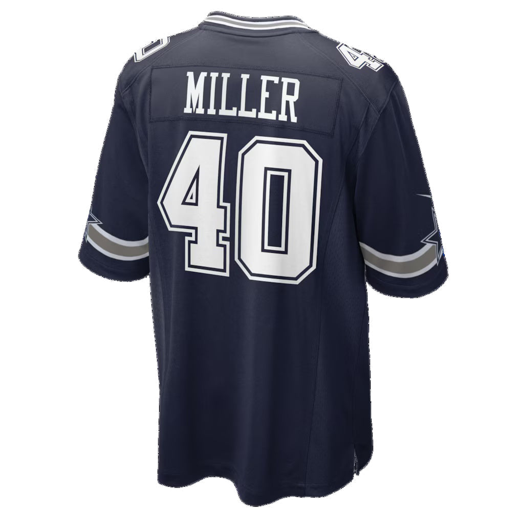 D.Cowboys #40 Von Miller Navy Game Jersey Fedasgoge