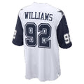 D.Cowboys #92 Quinnen Williams White Game Football jersey Fedasgoge