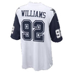 D.Cowboys #92 Quinnen Williams White Game Football jersey Fedasgoge
