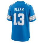 D.Lions #13 Jackson Meeks Blue Team Game Football jersey Fedasgoge
