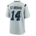 D.Lions #14 Amon-Ra St. Brown Silver 2026 Rivalries Collection Game Jersey Fedasgoge