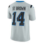 D.Lions #14 Amon-Ra St. Brown Silver 2026 Rivalries Collection Stitched Limited Jersey Fedasgoge