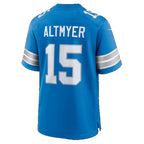 D.Lions #15 Luke Altmyer Blue Team Game Football jersey Fedasgoge