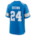 D.Lions #24 Aamaris Brown Blue Team Game Football jersey Fedasgoge