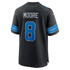 D.Lions #8 Derrick Moore Black Alternate Game Football jersey Fedasgoge