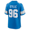 D.Lions #96 Ben Stille Blue Team Game Football jersey Fedasgoge