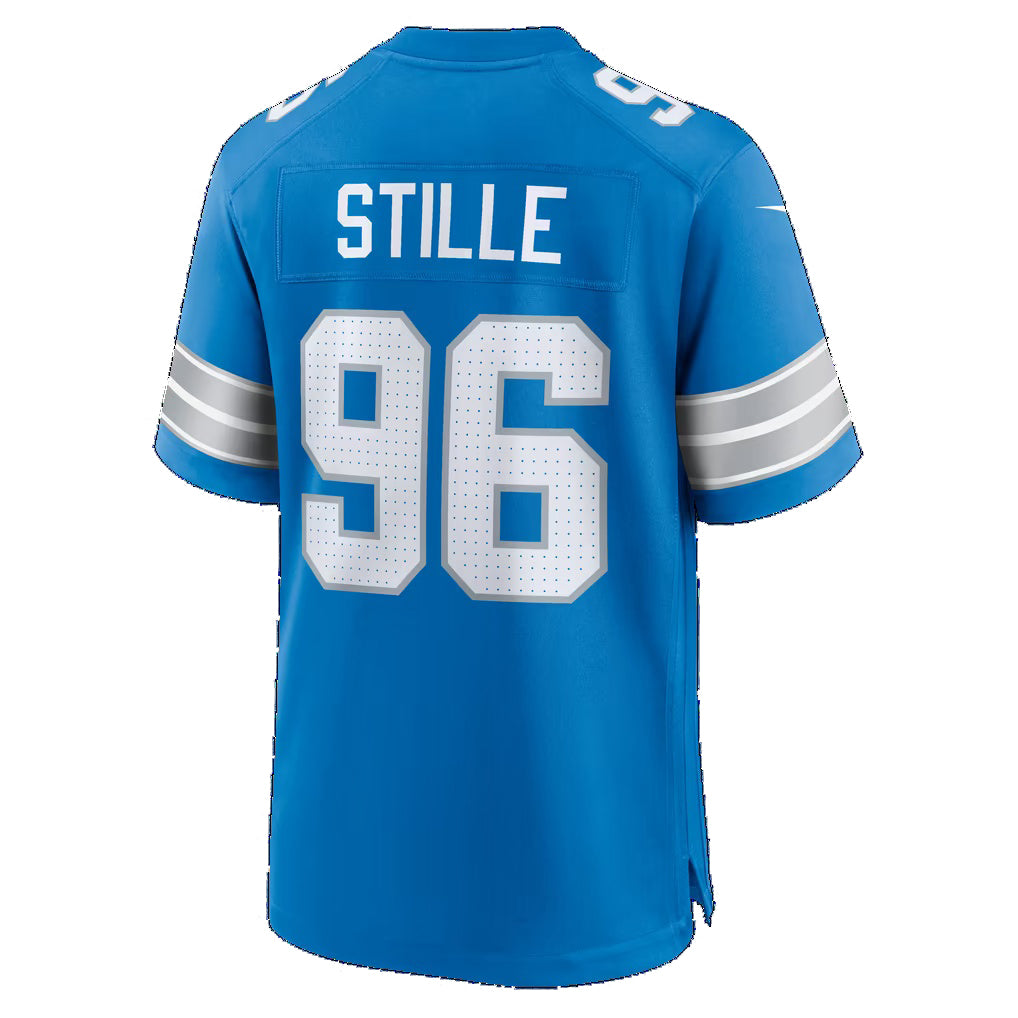 D.Lions #96 Ben Stille Blue Team Game Football jersey Fedasgoge