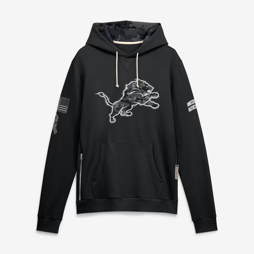 D.Lions 2026 Salute To Service Club Pullover Hoodie Cheap sale Birthday and Christmas gifts Stitched American Football jersey Fedasgoge