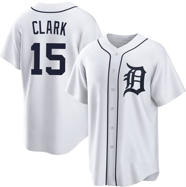 Detroit Tigers #15 Max Clark White 2026 Cool Base Stitched Jersey Fedasgoge