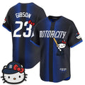 Detroit Tigers #23 Kirk Gibson Navy Fedasgoge Meow KT Edition Vapor Limited Stitched Jersey