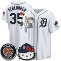 Detroit Tigers #35 Justin Verlander White Fedasgoge Meow KT Edition Vapor Limited Stitched Jersey