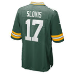 GB.Packers #17 Kedon Slovis Green Team Game Football jersey Fedasgoge