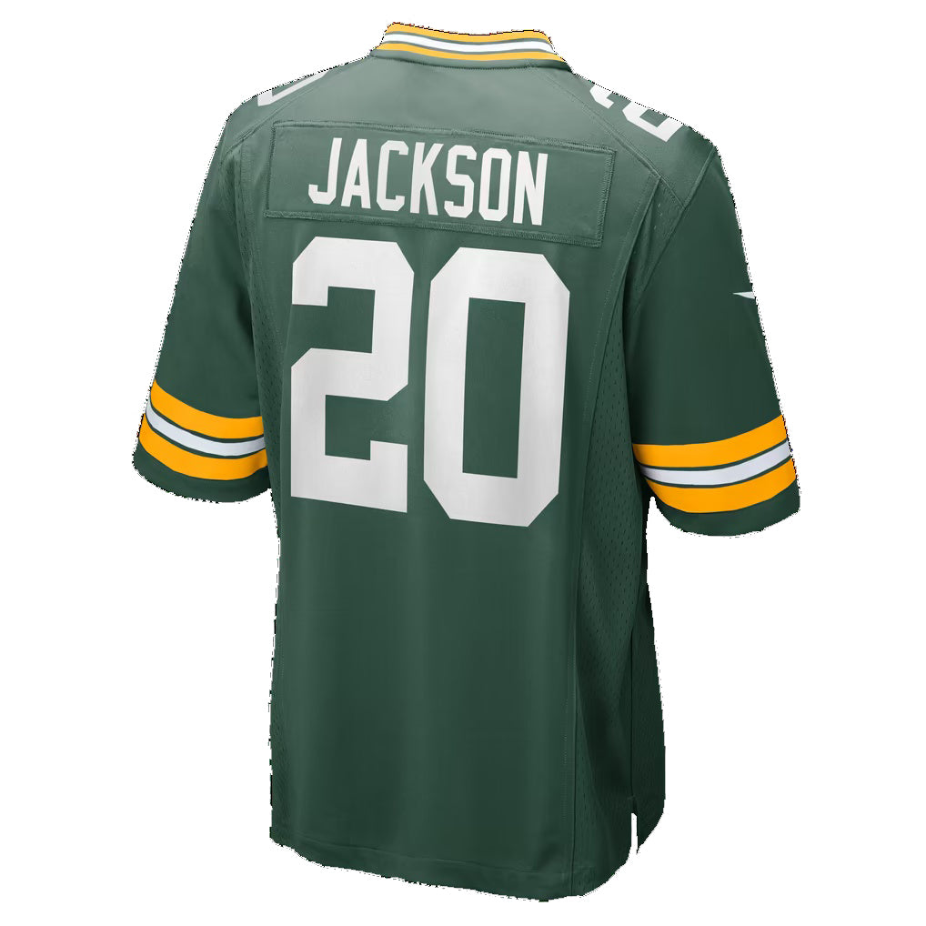 GB.Packers #20 Domani Jackson Green Team Game Football jersey Fedasgoge