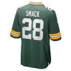 GB.Packers #28 Trey Smack Green Team Game Football jersey Fedasgoge
