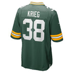 GB.Packers #38 Lenny Krieg Green Team Game Football jersey Fedasgoge