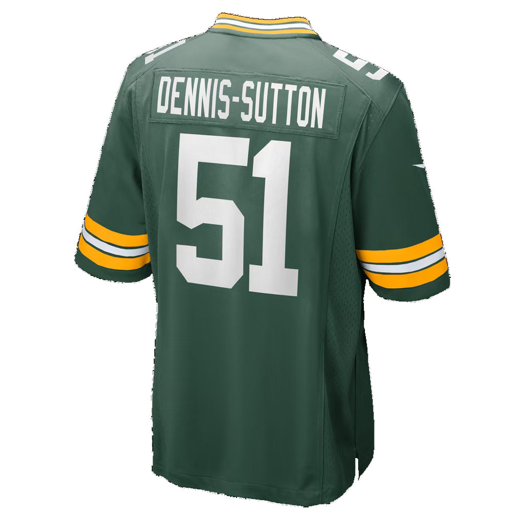 GB.Packers #51 Dani Dennis-Sutton Green Team Game Football jersey Fedasgoge