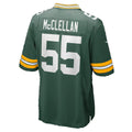 GB.Packers #55 Chris McClellan Green Team Game Football jersey Fedasgoge