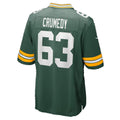 GB.Packers #63 Jaden Crumedy Green Team Game Football jersey Fedasgoge