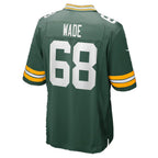 GB.Packers #68 Dillon Wade Green Team Game Football jersey Fedasgoge