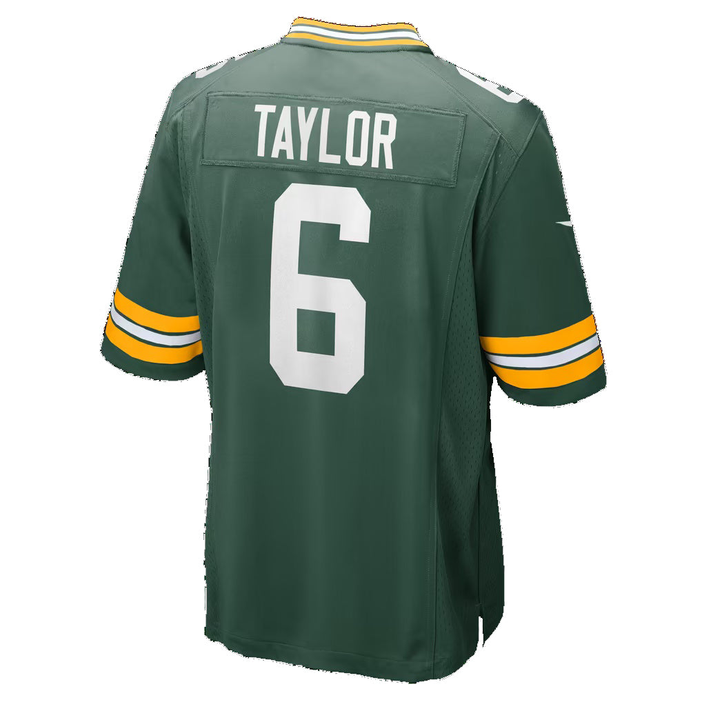 GB.Packers #6 Tyrod Taylor Green Team Game Football jersey Fedasgoge