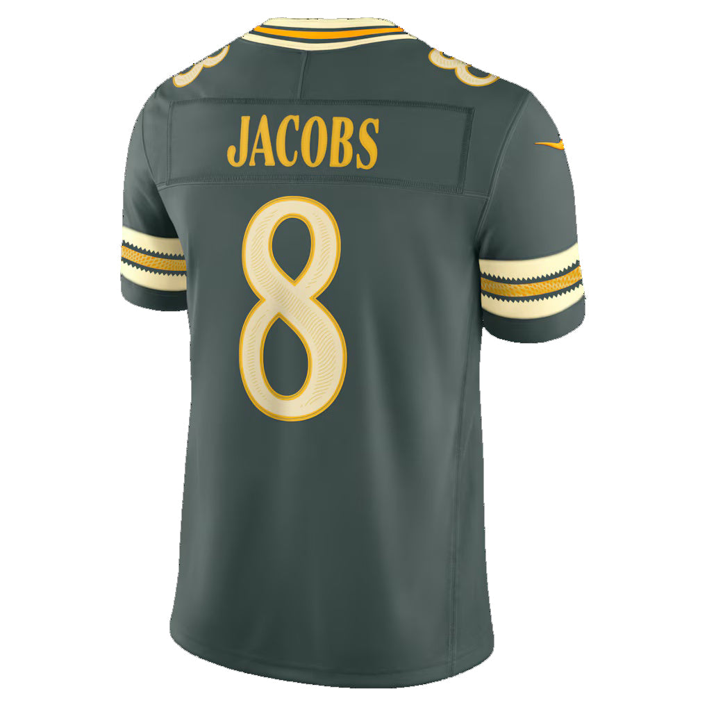 GB.Packers #8 Josh Jacobs Green 2026 Rivalries Collection Stitched Limited Jersey Fedasgoge