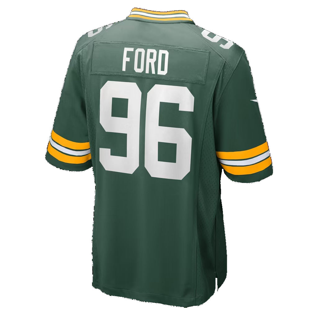 GB.Packers #96 Jonathan Ford Green Fedasgoge Game Player Jersey