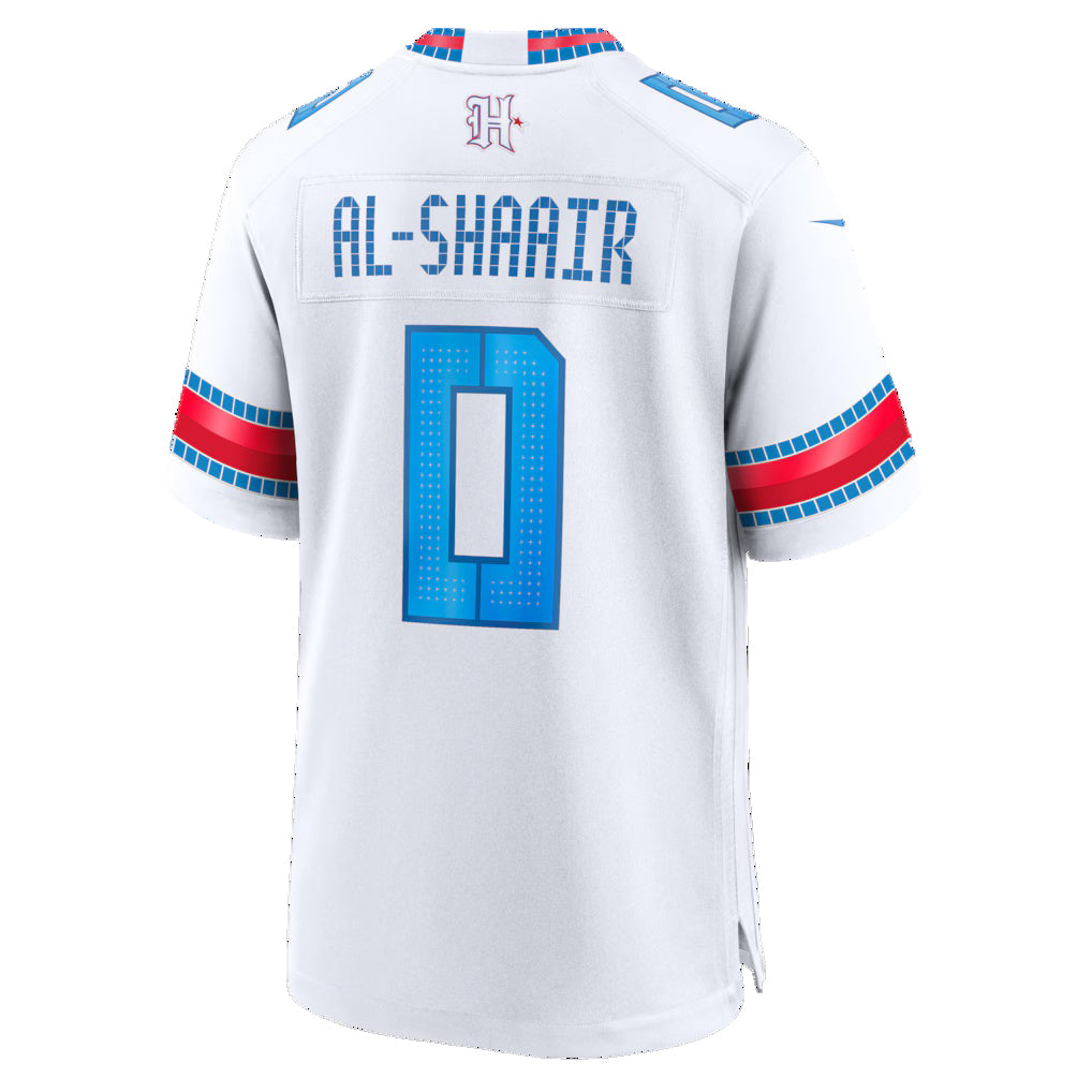 H.Texans #0 Azeez Al-Shaair White 2026 Rivalries Collection Game Jersey Fedasgoge