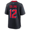 H.Texans #12 Nico Collins Navy Alternate 2 25th Season Game Football jersey Fedasgoge