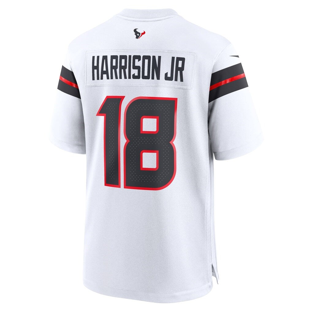 H.Texans #18 Marvin Harrison Jr. White Game Jersey Fedasgoge