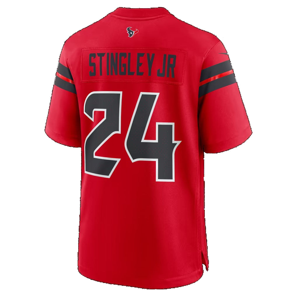 H.Texans #24 Derek Stingley Jr. Red Alternate 25th Season Game Football jersey Fedasgoge