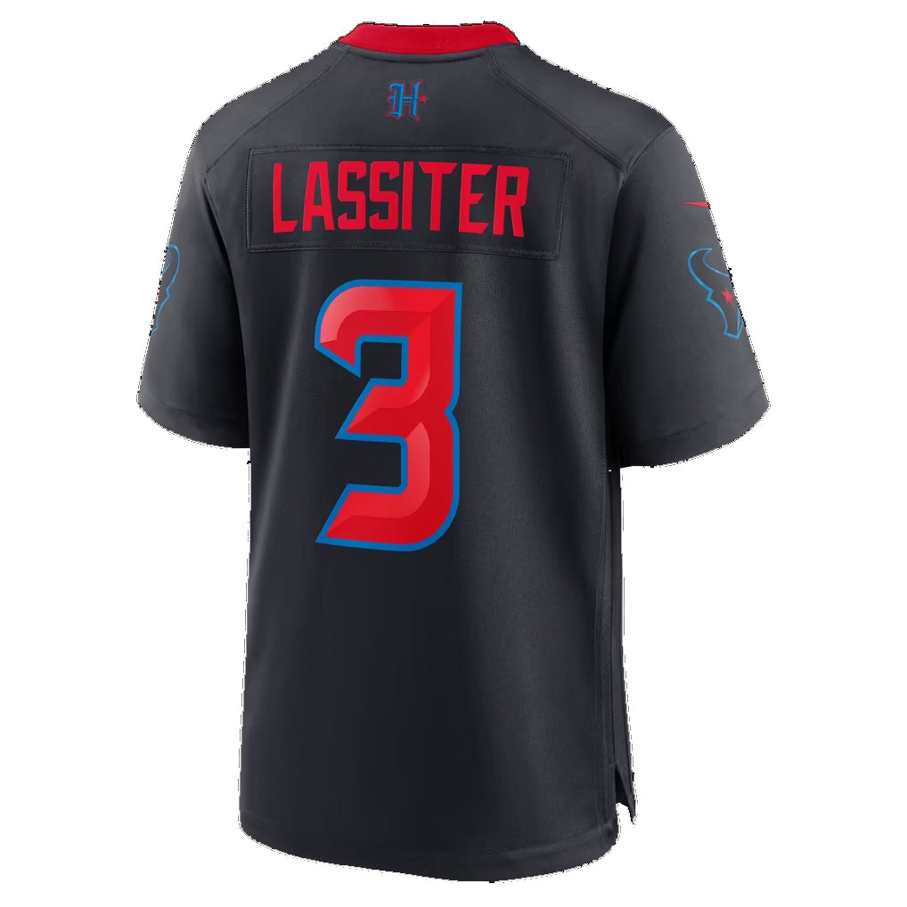 H.Texans #3 Kamari Lassiter Navy Alternate Game Football jersey Fedasgoge