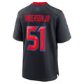 H.Texans #51 Will Anderson Jr. Navy Alternate 2 25th Season Game Football jersey Fedasgoge