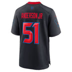 H.Texans #51 Will Anderson Jr. Navy Alternate 2 25th Season Game Football jersey Fedasgoge