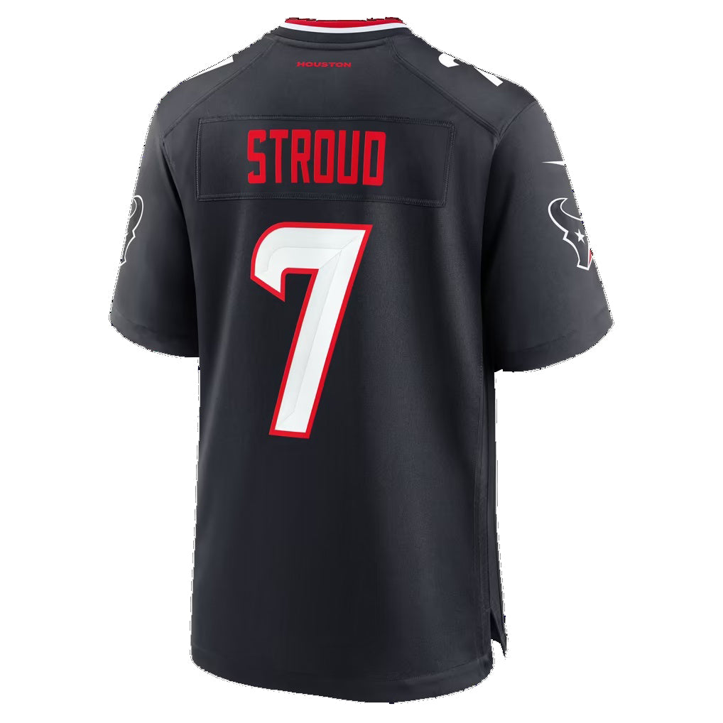 H.Texans #7 C.J. Stroud Navy Team 25th Season Game Football jersey Fedasgoge
