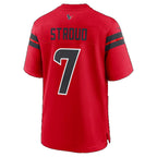 H.Texans #7 C.J. Stroud Red Alternate 25th Season Game Football jersey Fedasgoge